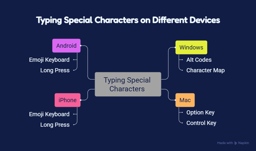 how to type a special character
